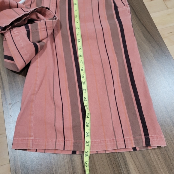 PILCRO Anthropologie Cropped PJ Wide-Leg Jeans Striped Oversized Size M - Picture 9 of 13